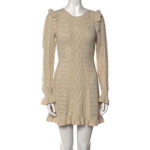 Loveshackfancy Zeke cable lace sweater dress